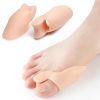 2pcs Soft Big Toe Corrector; Bunion Protector For Men And Women - White