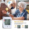 Blood Pressure Monitor Wrist Digital High Blood Pressure Cuff Heartbeat Tester - White